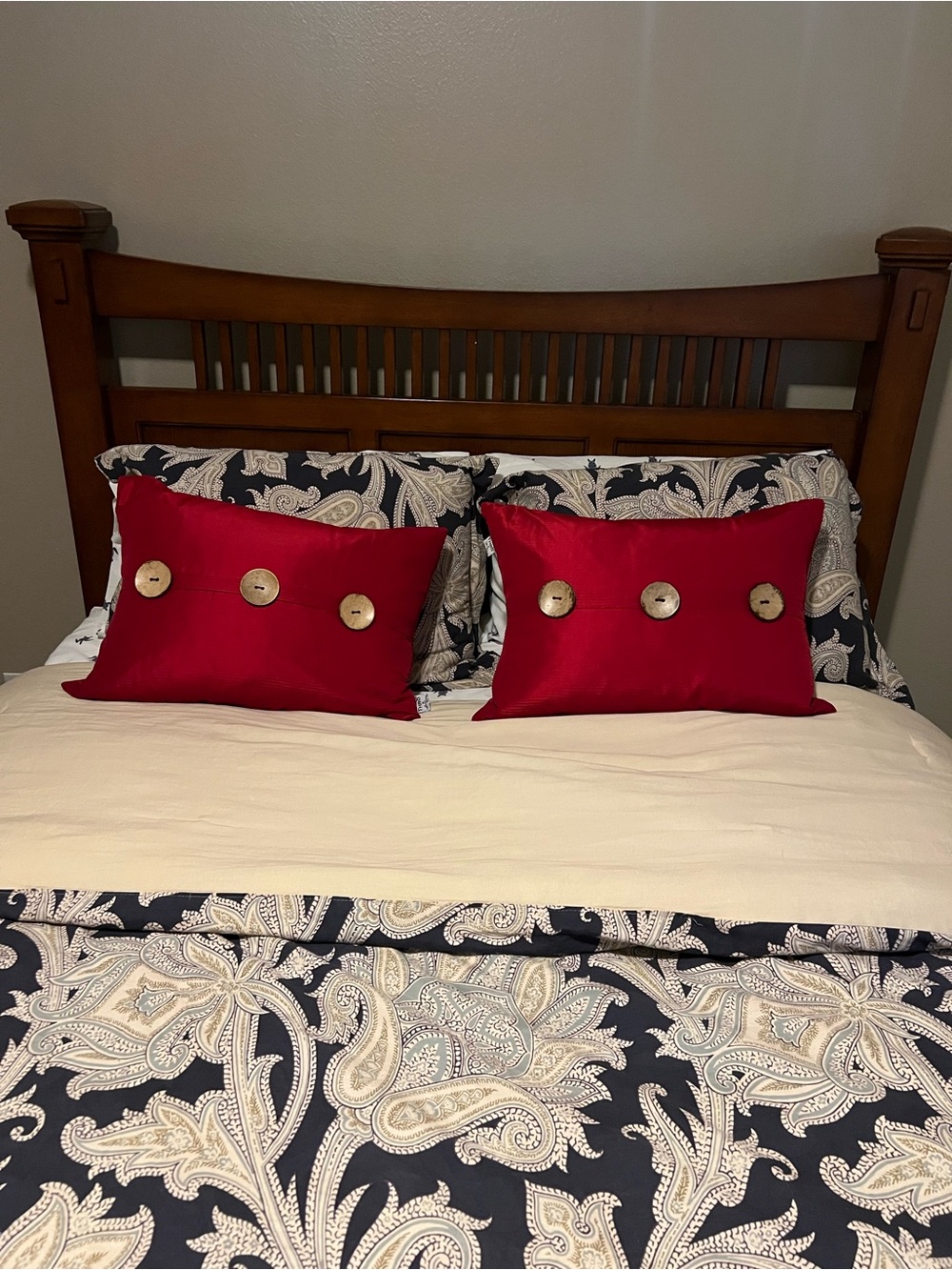 THRO by Marlo Lorenz Two Red Decorative Feather Pillows